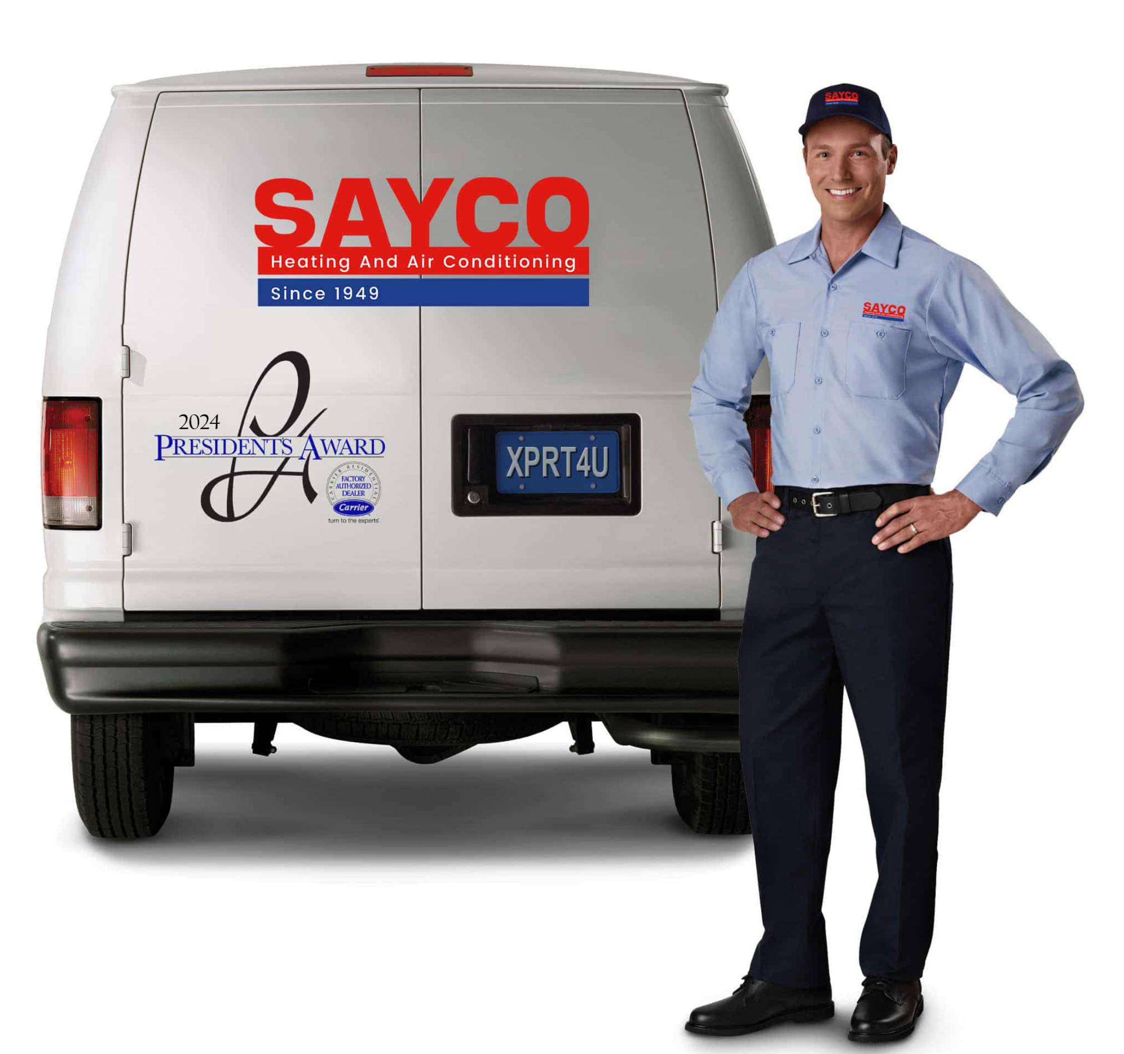 Service van with company branding